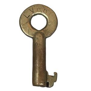 Vintage Adlake LV Lehigh Valley Coal Hauling Railroad Brass Switch Key RR NYC